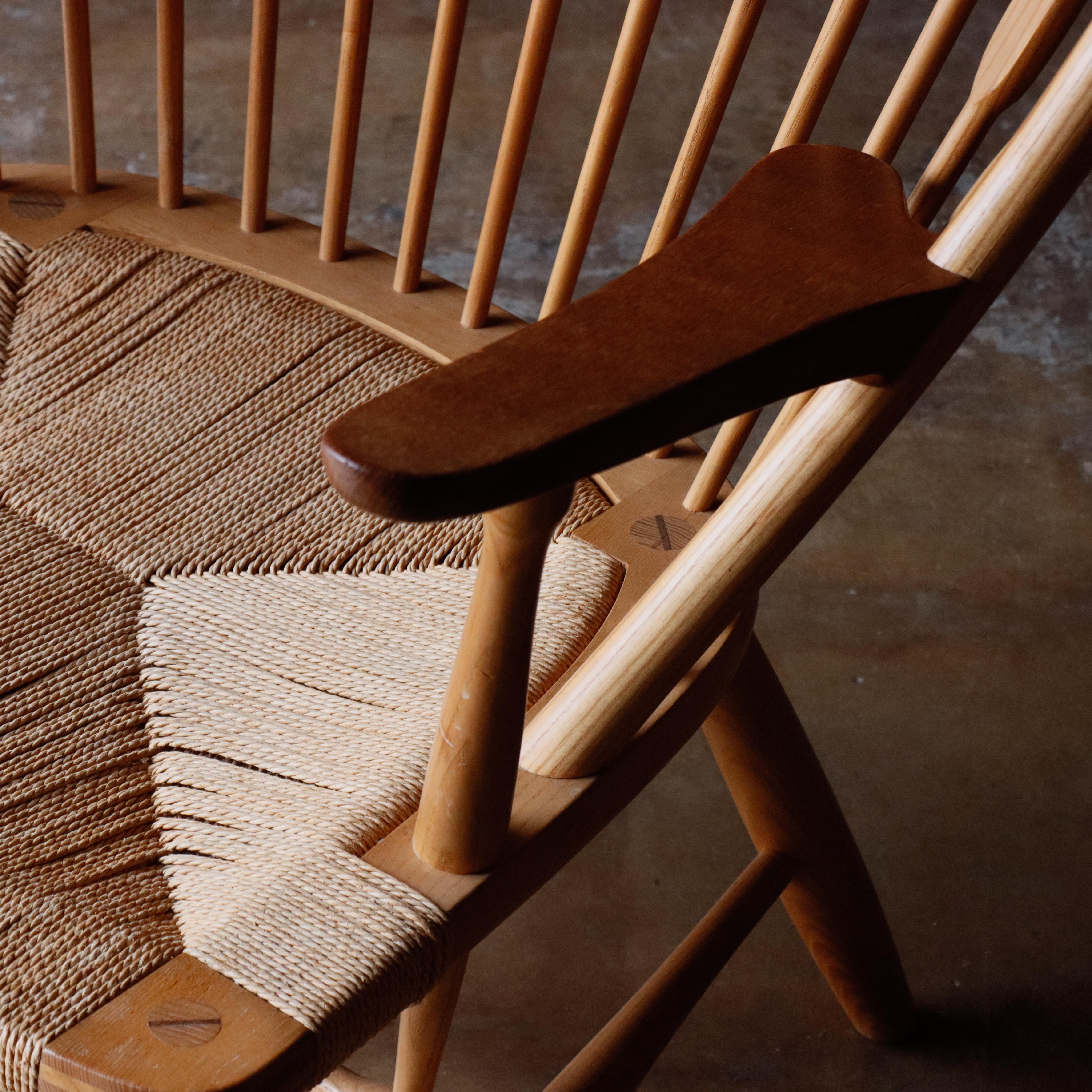 Rush Vintage Hans J. Wegner JH 550 “Peacock Chair, Denmark, 1960s For Sale