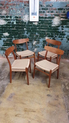 Vintage Hans Wegner CH23 Side Chairs, Set of 4