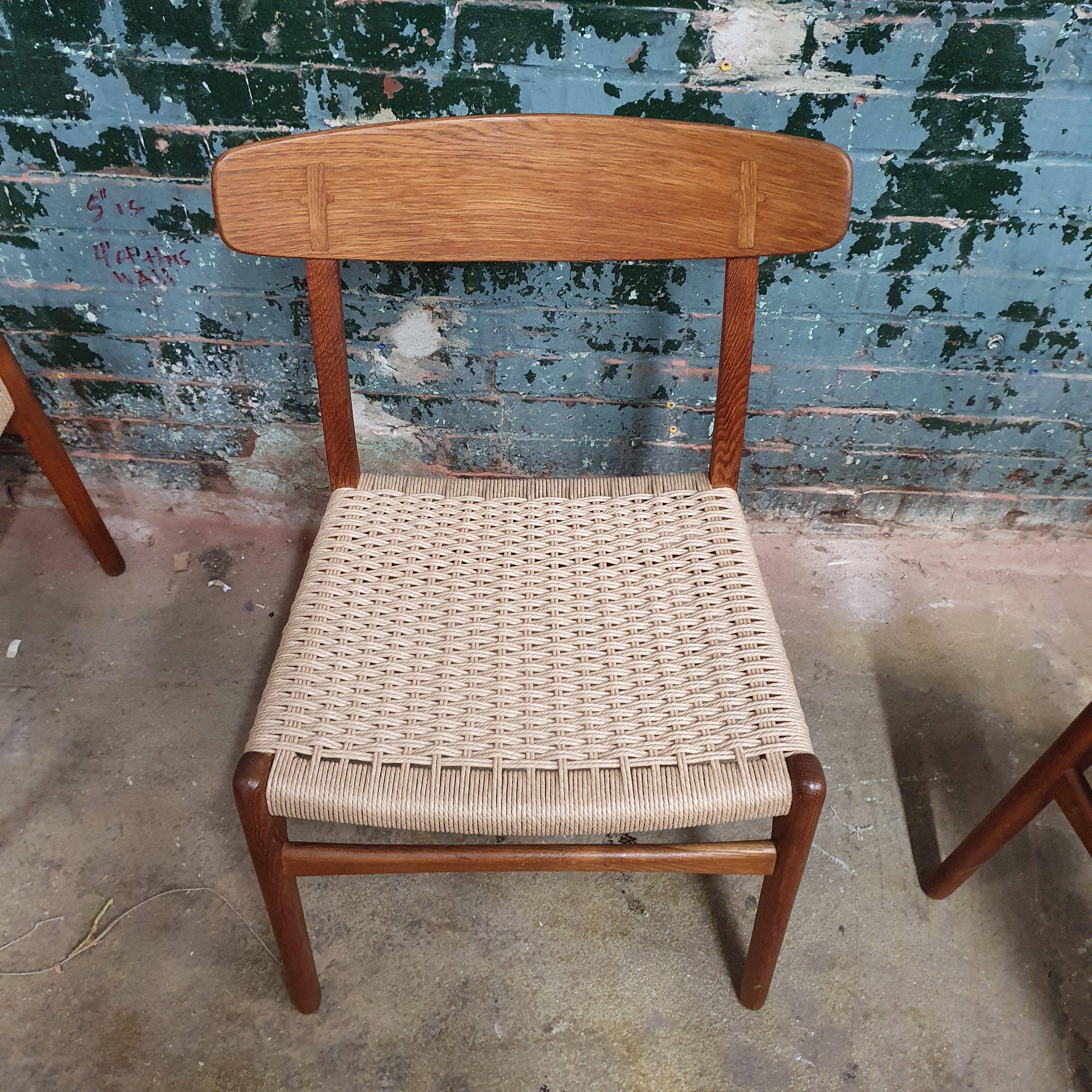 Vintage Hans Wegner CH23 Beistellstühle, 4er-Set (Dänisch) im Angebot