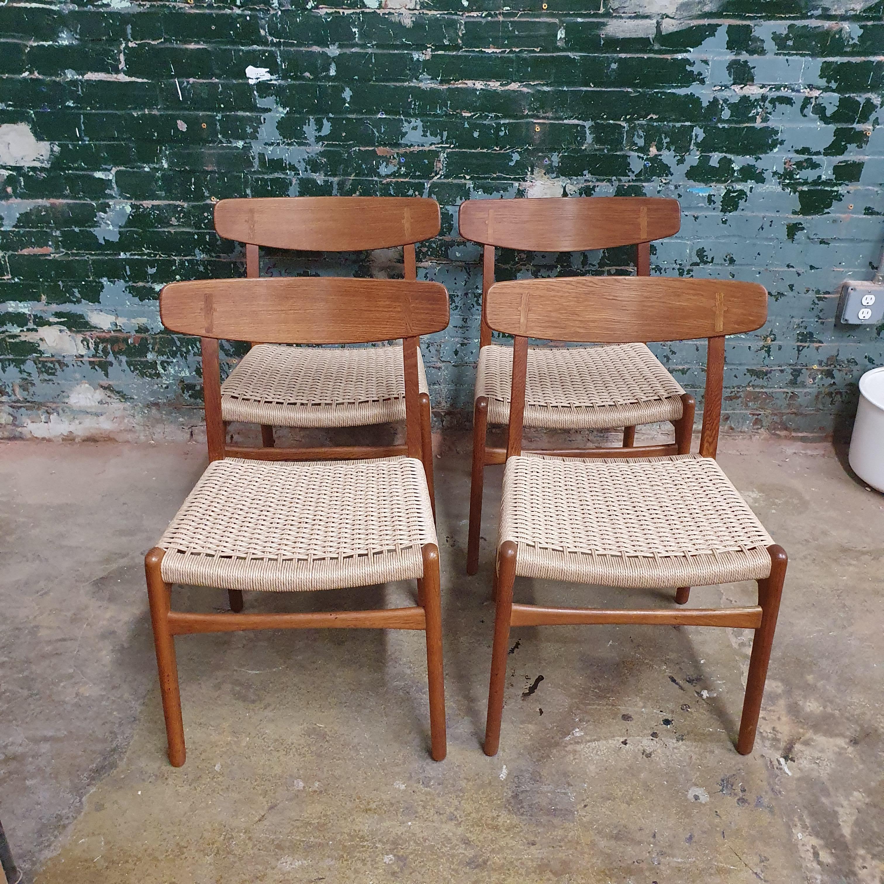 Vintage Hans Wegner CH23 Side Chairs, Set of 4 For Sale 2