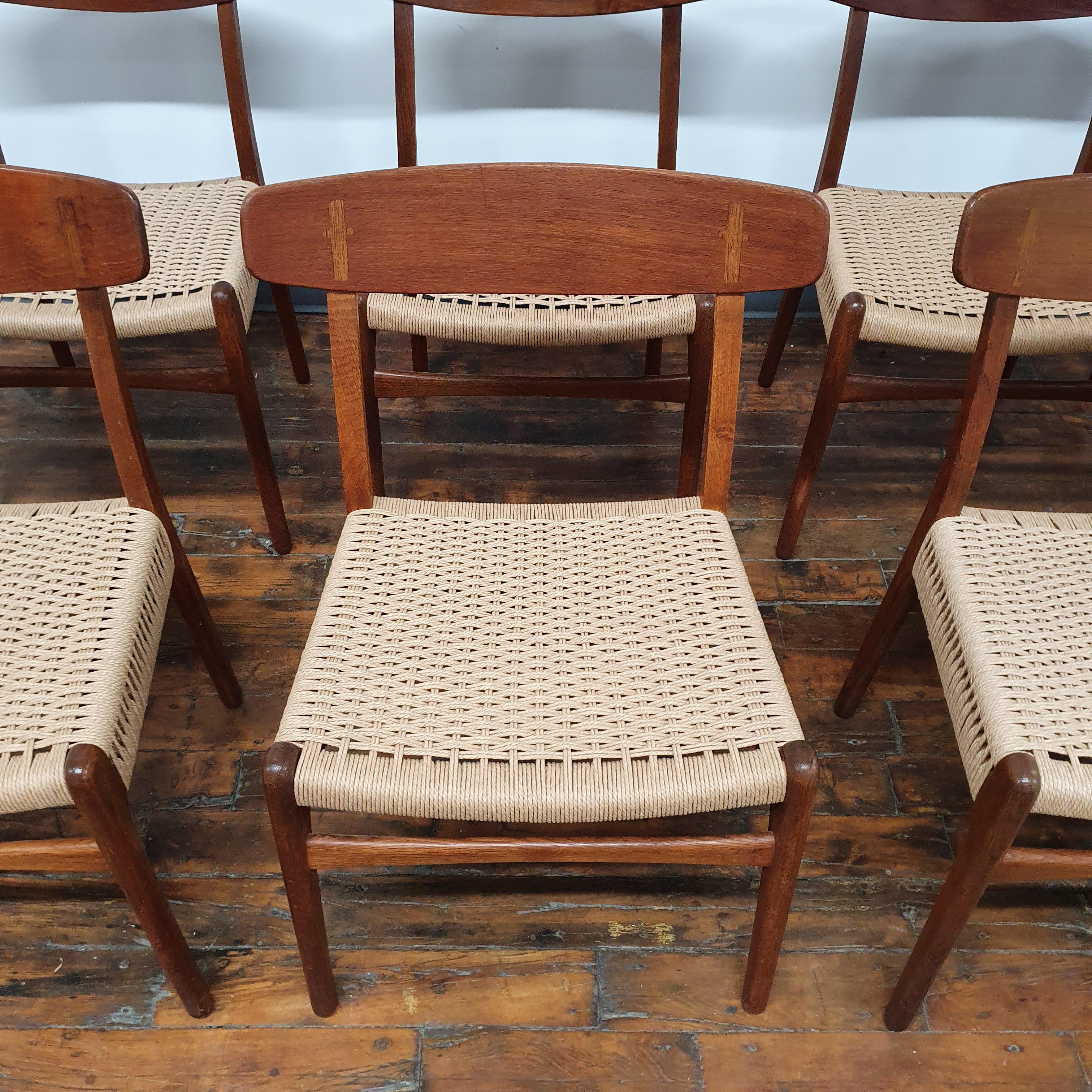 Vintage Hans Wegner CH23 Side Chairs, Set of 8 4