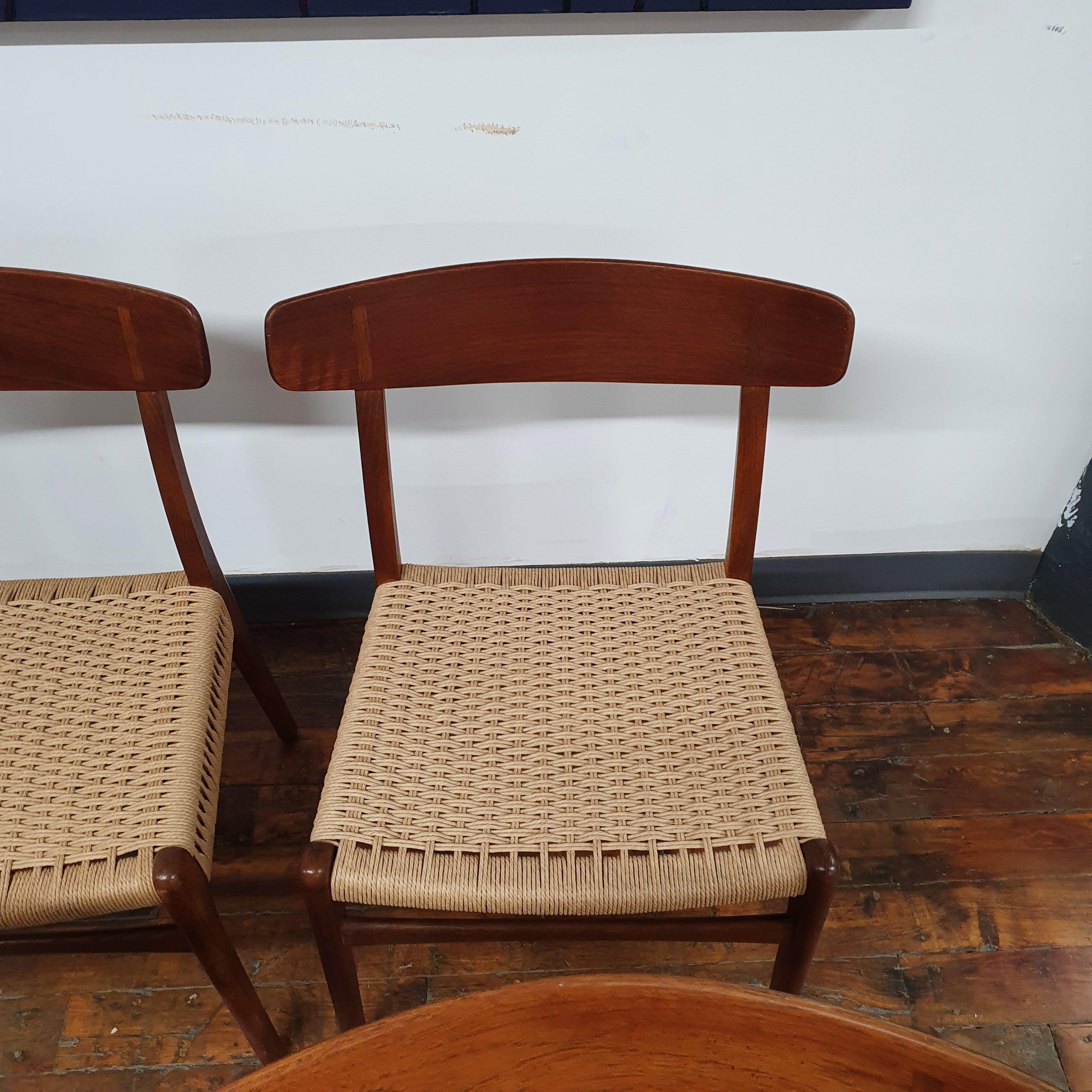 Mid-20th Century Vintage Hans Wegner CH23 Side Chairs, Set of 8