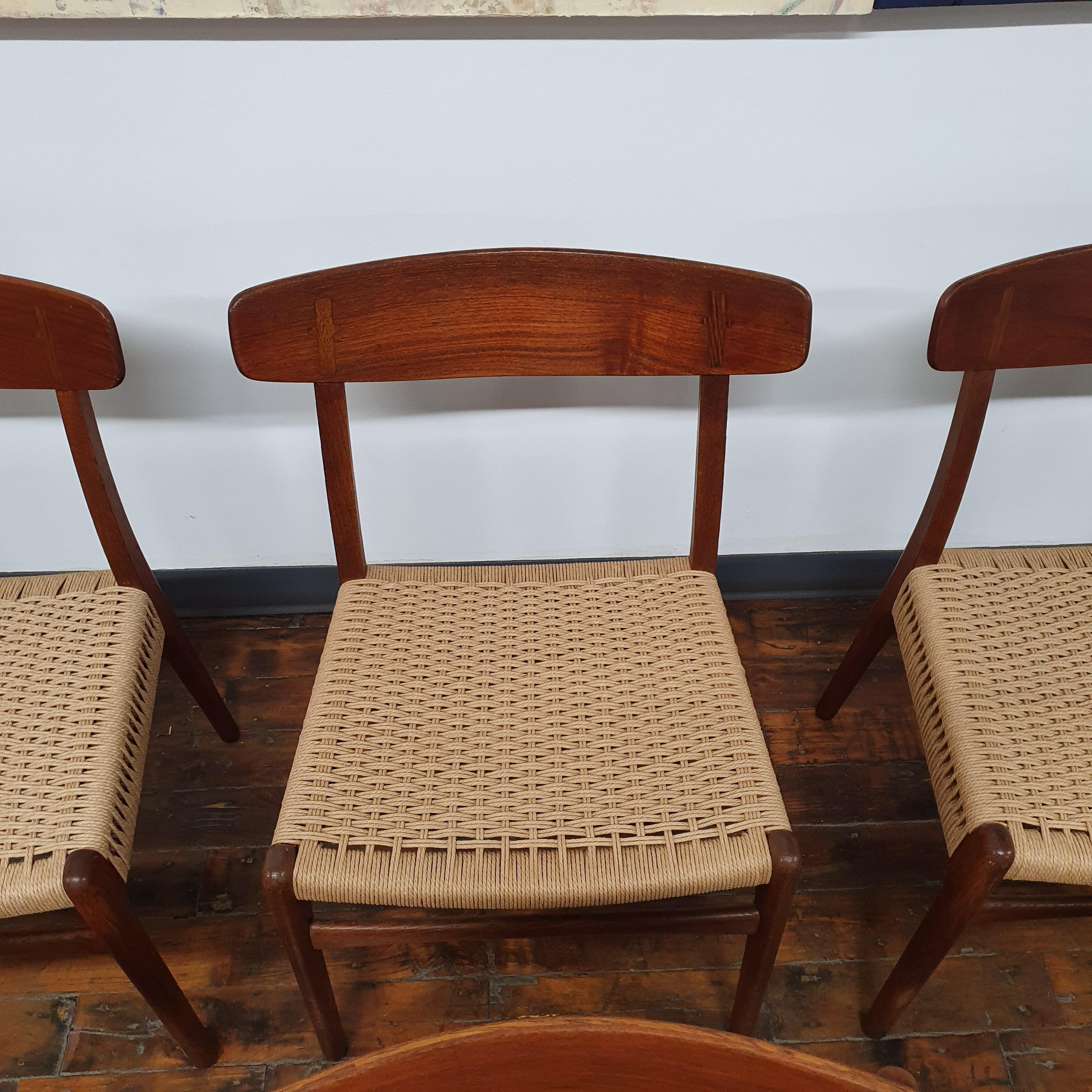 Vintage Hans Wegner CH23 Side Chairs, Set of 8 1