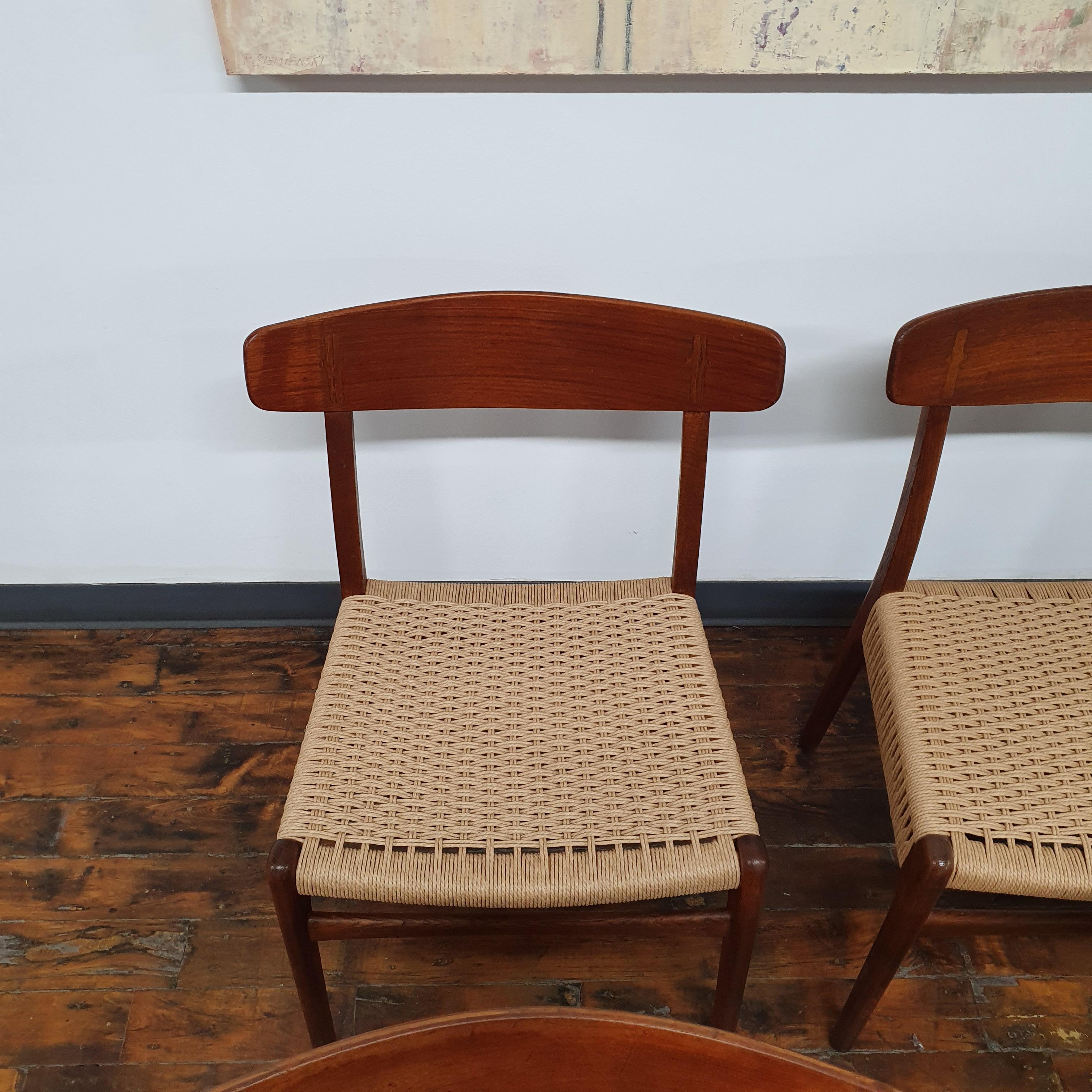 Vintage Hans Wegner CH23 Side Chairs, Set of 8 2