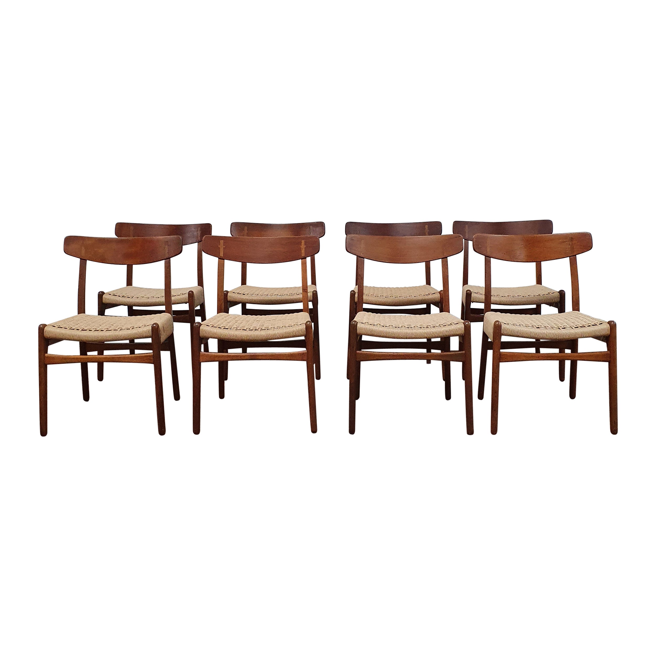 Vintage Hans Wegner CH23 Side Chairs, Set of 8