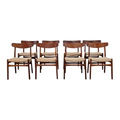 Vintage Hans Wegner CH23 Side Chairs, Set of 8