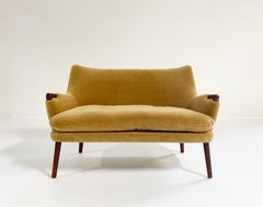 Vintage Hans Wegner Ch72 Sofa, Restored in Pierre Frey Teddy Mohair