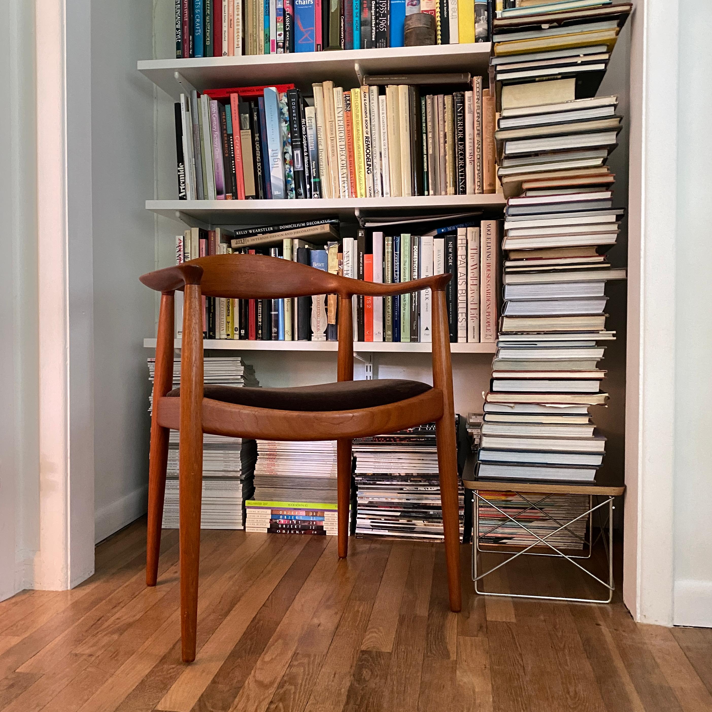 A vintage solid oak armchair designed by Hans Wegner in 1948, model number JH-503 for Johannes Hansen in Copenhagen, Denmark. The chair became immensely popular and was dubbed 