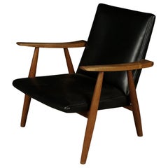 Vintage Hans Wegner Lounge Chair, Model 260, from Denmark, circa 1960
