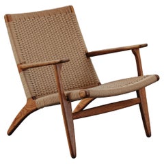 Vintage Hans Wegner Lounge Chair, Model CH25, From Denmark 1970