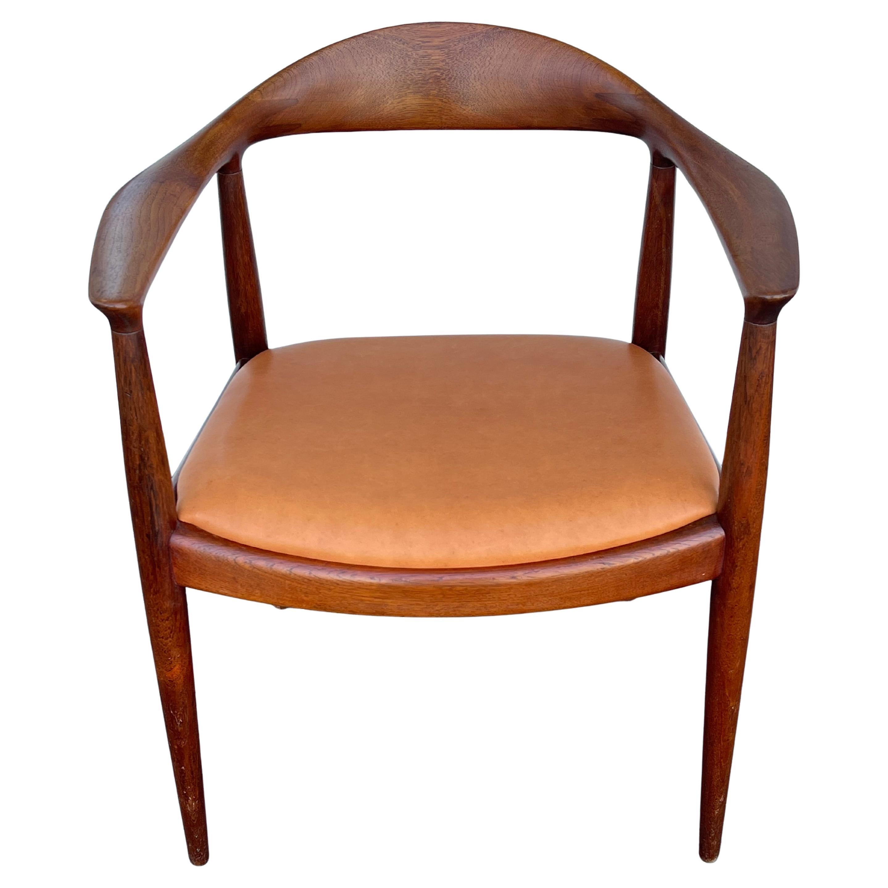 Vintage Hans Wegner Chair For Johannes Hansen Made In Denmark For Sale 