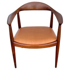 Vintage Hans Wegner "The" Chair Johannes Hansen Teak Danish Patina