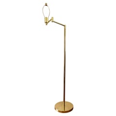 Vintage Hansen Lamps Lacquered Brass Swivel Arm Floor Lamp