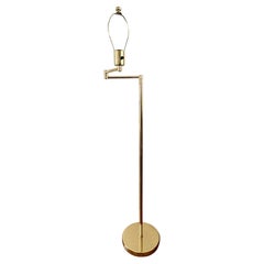 Vintage Hansen Lamps Lacquered Brass Swivel Arm Floor Lamp