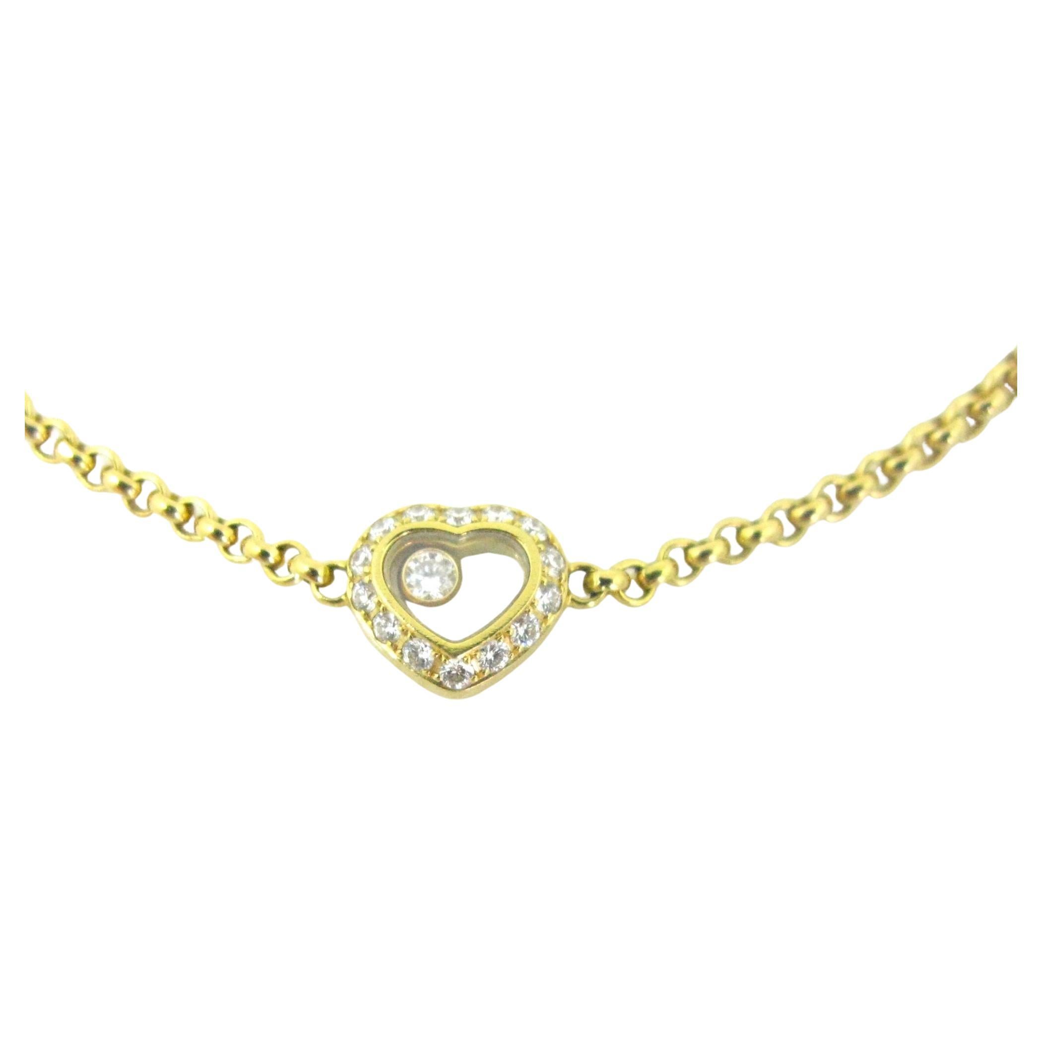 Vintage Happy Diamonds Heart Bracelet, 18kt gold, CHOPARD For Sale