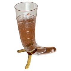 Vintage Harald Series Viking Glass Horn by Valto Kokko for Iittala Finland 1970s