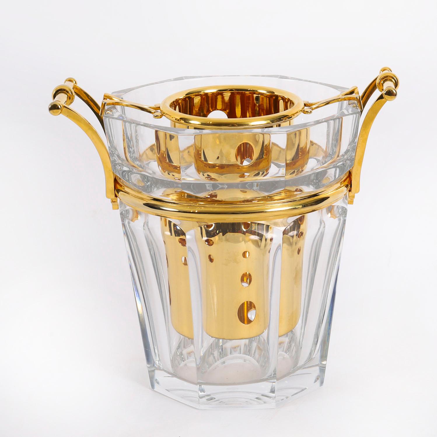 Raffreddatore per champagne d'epoca in cristallo Harcourt di Baccarat del XX secolo in vendita 9