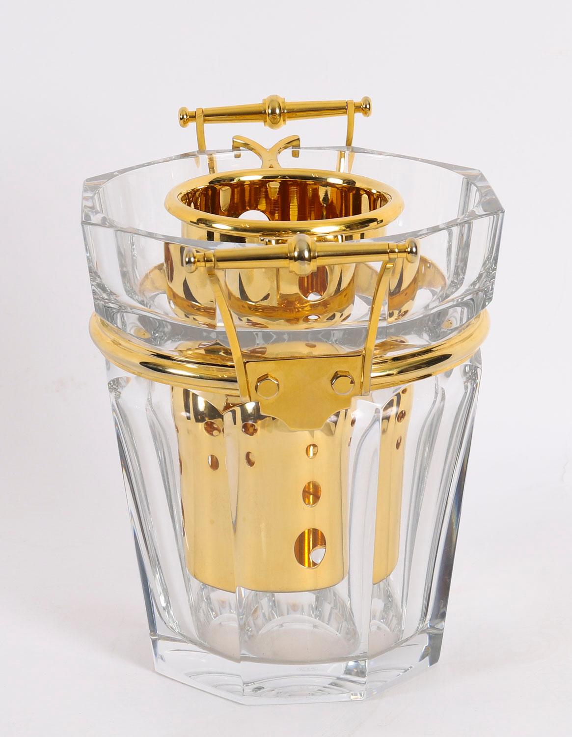 Raffreddatore per champagne d'epoca in cristallo Harcourt di Baccarat del XX secolo in vendita 10