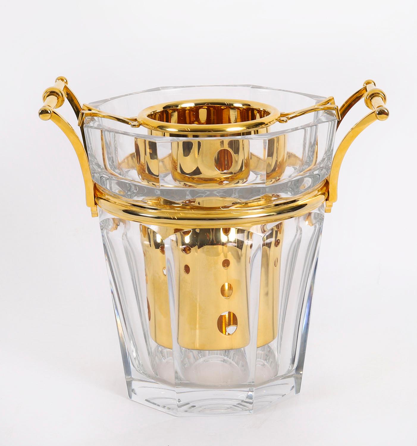 Raffreddatore per champagne d'epoca in cristallo Harcourt di Baccarat del XX secolo in vendita 13