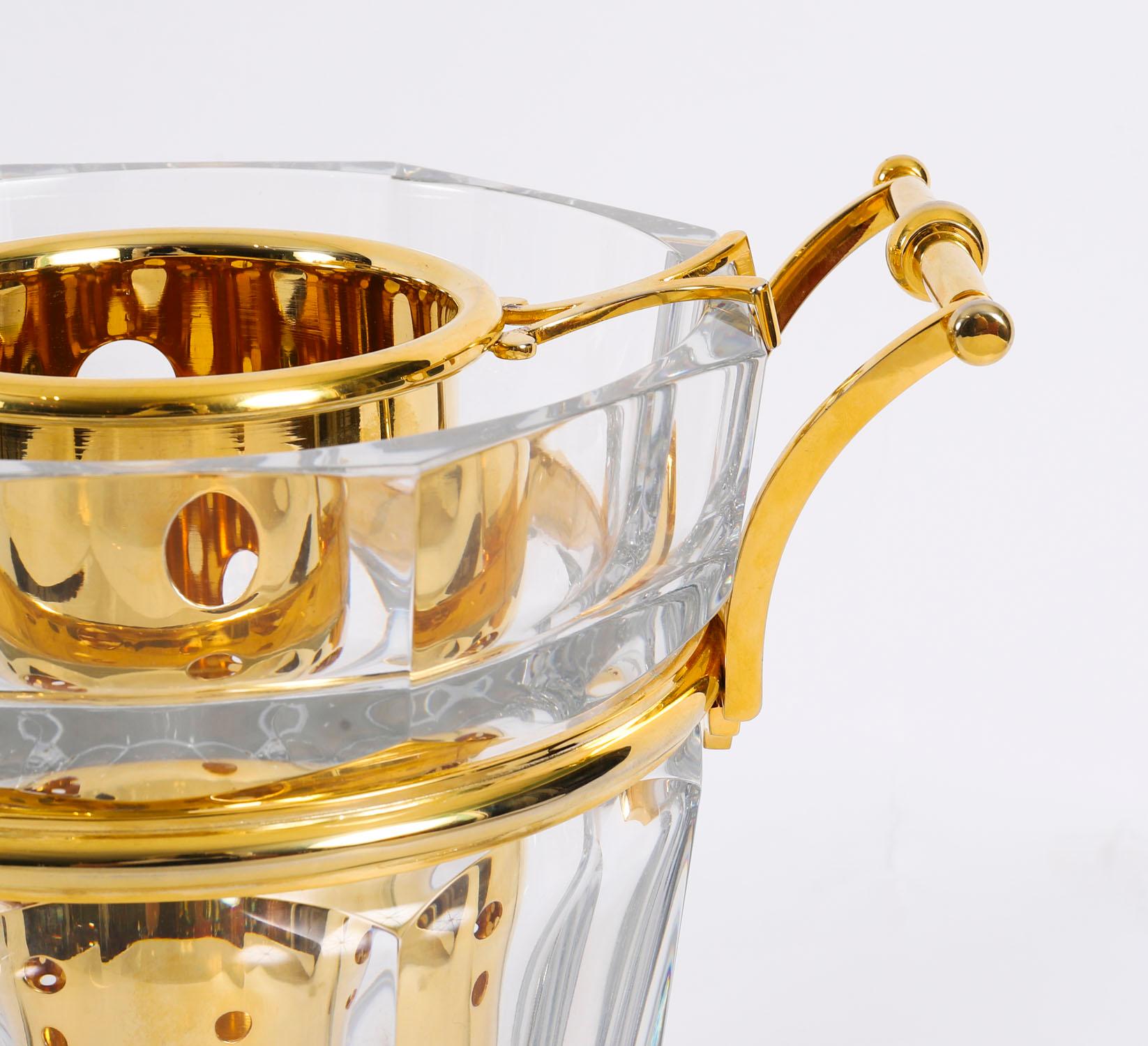 Raffreddatore per champagne d'epoca in cristallo Harcourt di Baccarat del XX secolo In condizioni buone in vendita a London, GB