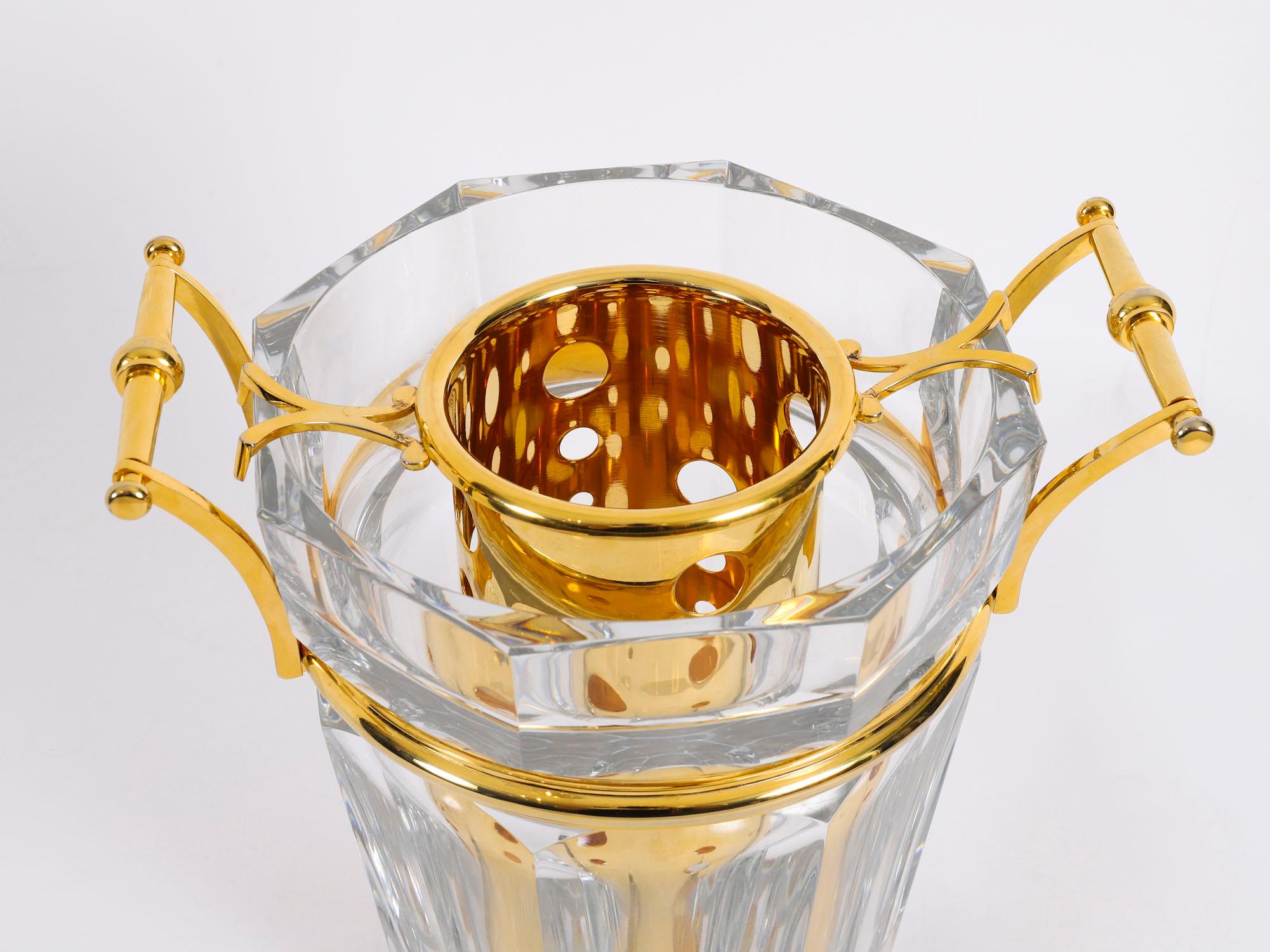 Raffreddatore per champagne d'epoca in cristallo Harcourt di Baccarat del XX secolo in vendita 1