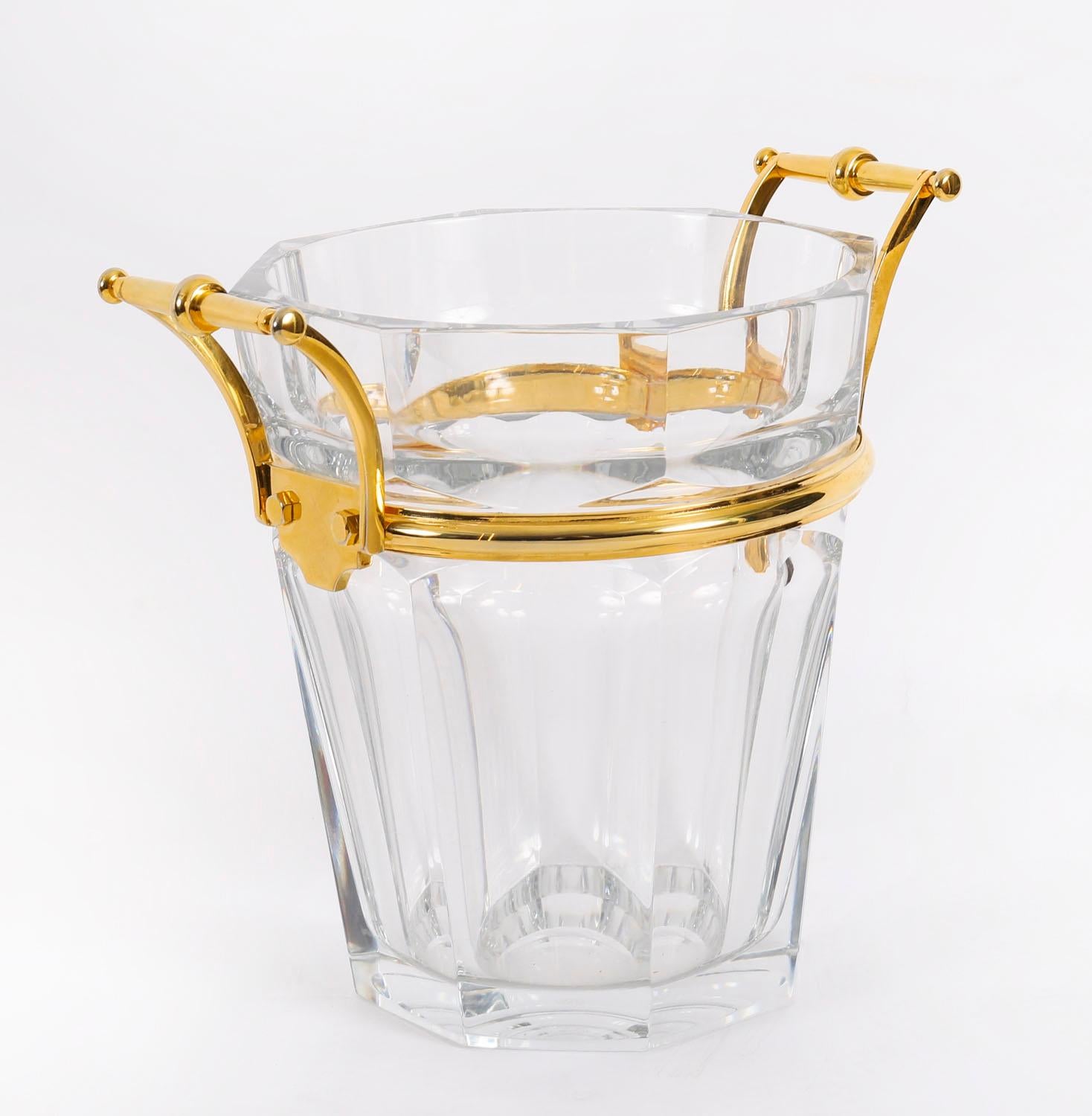 Raffreddatore per champagne d'epoca in cristallo Harcourt di Baccarat del XX secolo in vendita 4