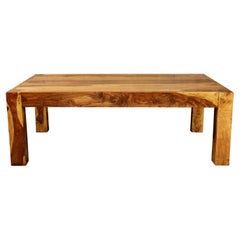 Vintage Hard Wood Parsons Style Coffee Table