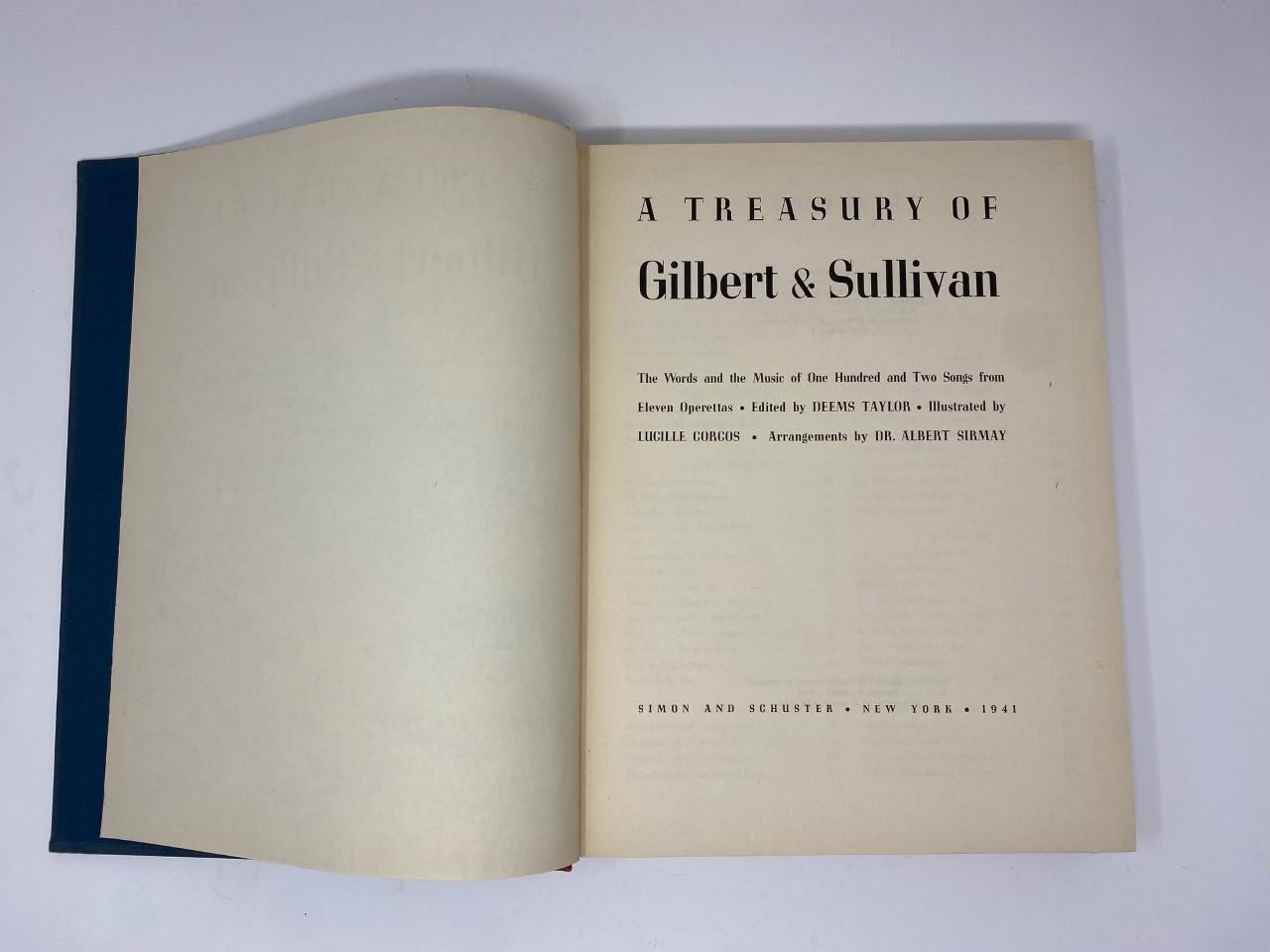 Vintage-Hardcoverbuch: ein Treasury of Gilbert &amp; Sullivan 1941 (amerikanisch) im Angebot
