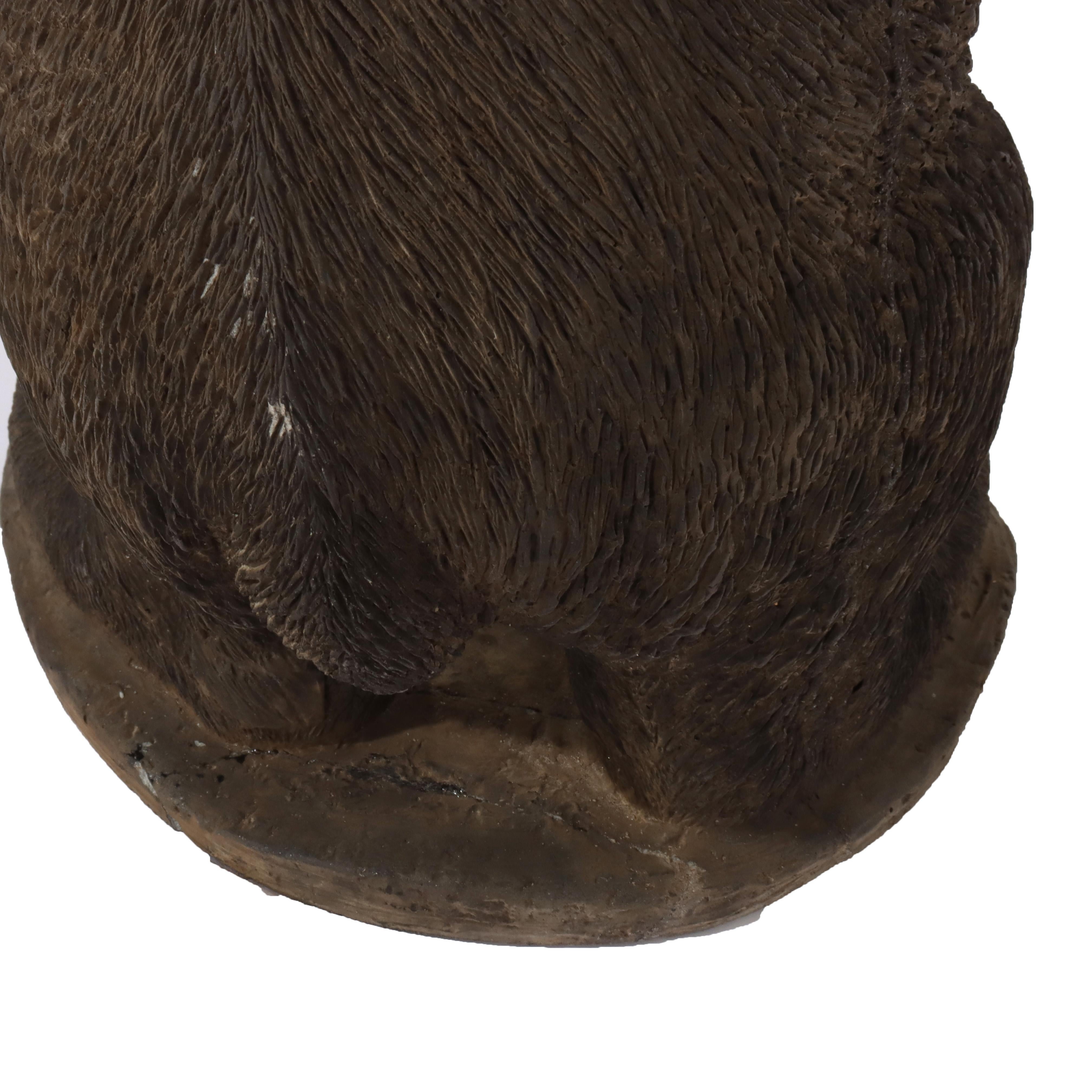 Vintage Hardstone Garden Bear 20thC For Sale 2
