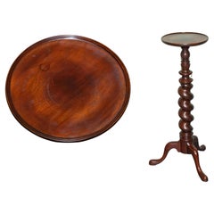 MESA VINTAGE DE MADERA DURA PARA PLANTAS PEDESTAL SiDE TABLE