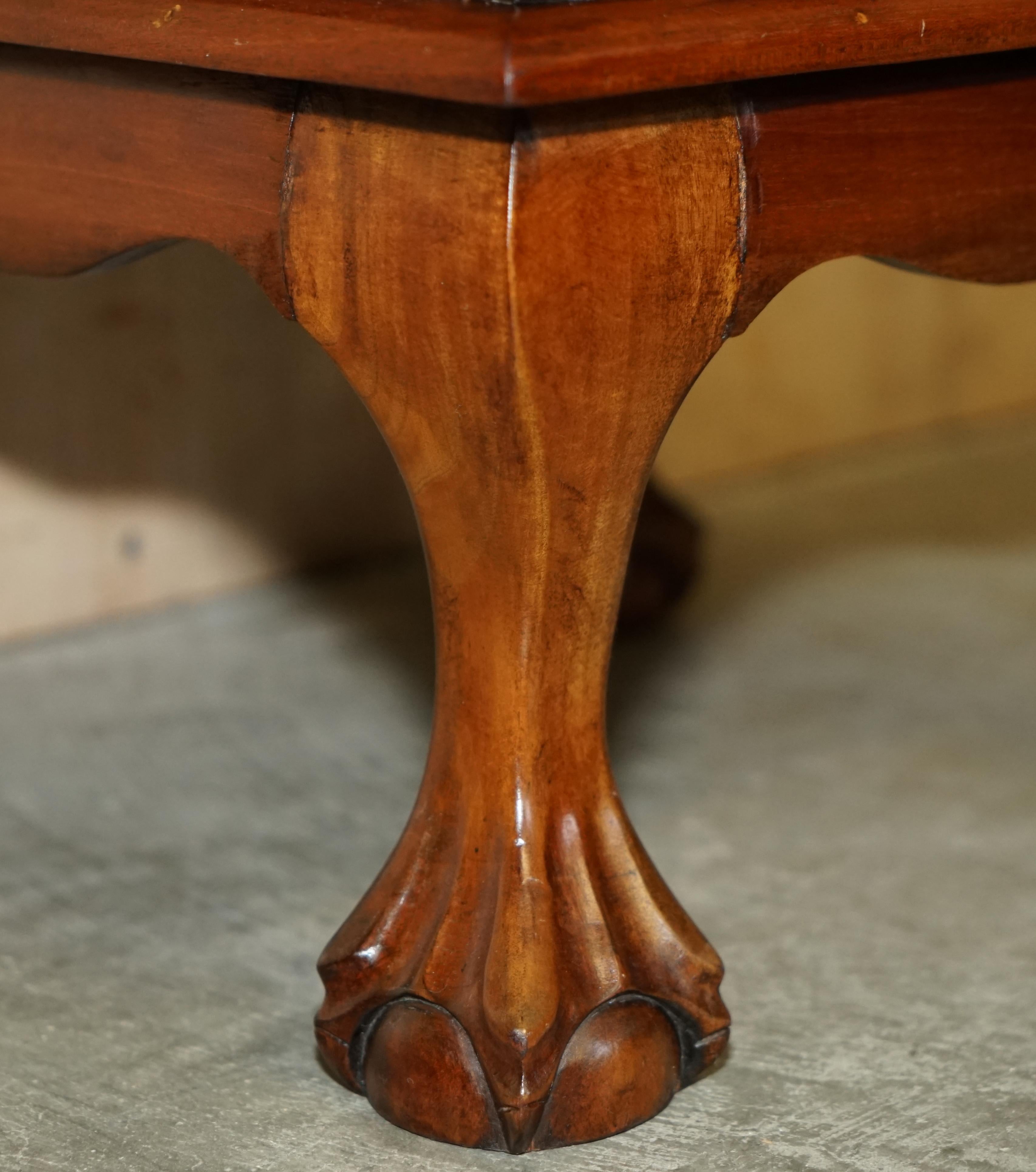 Vintage Hardwood Gentleman's Valet Stand with Carved Claw & Ball Feet 3