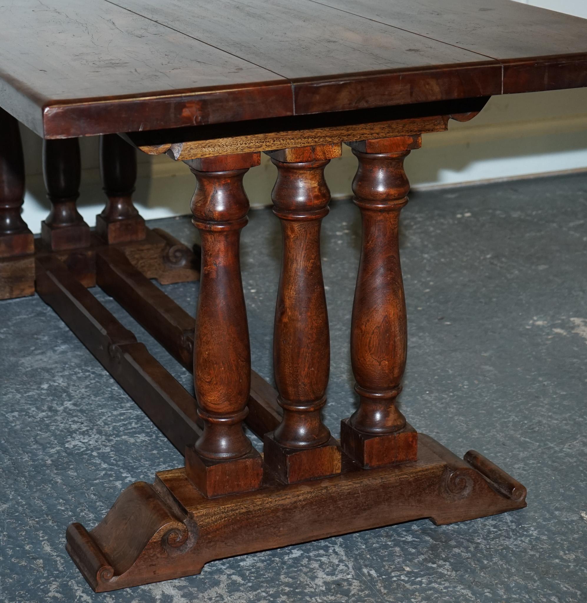 VINTAGE HARDWOOD RECTANGULAR DINiNG TABLE  185CM For Sale 5