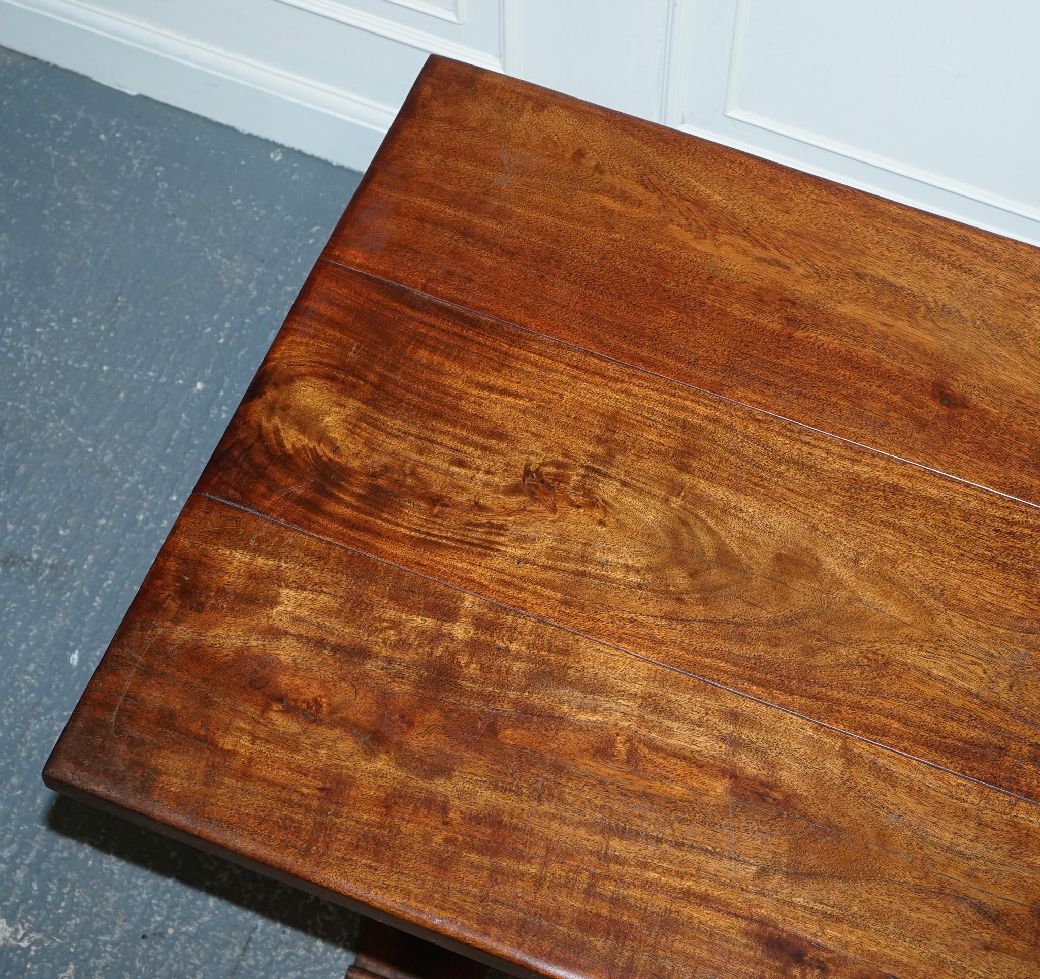 VINTAGE HARDWOOD RECTANGULAR DINiNG TABLE  185CM For Sale 1