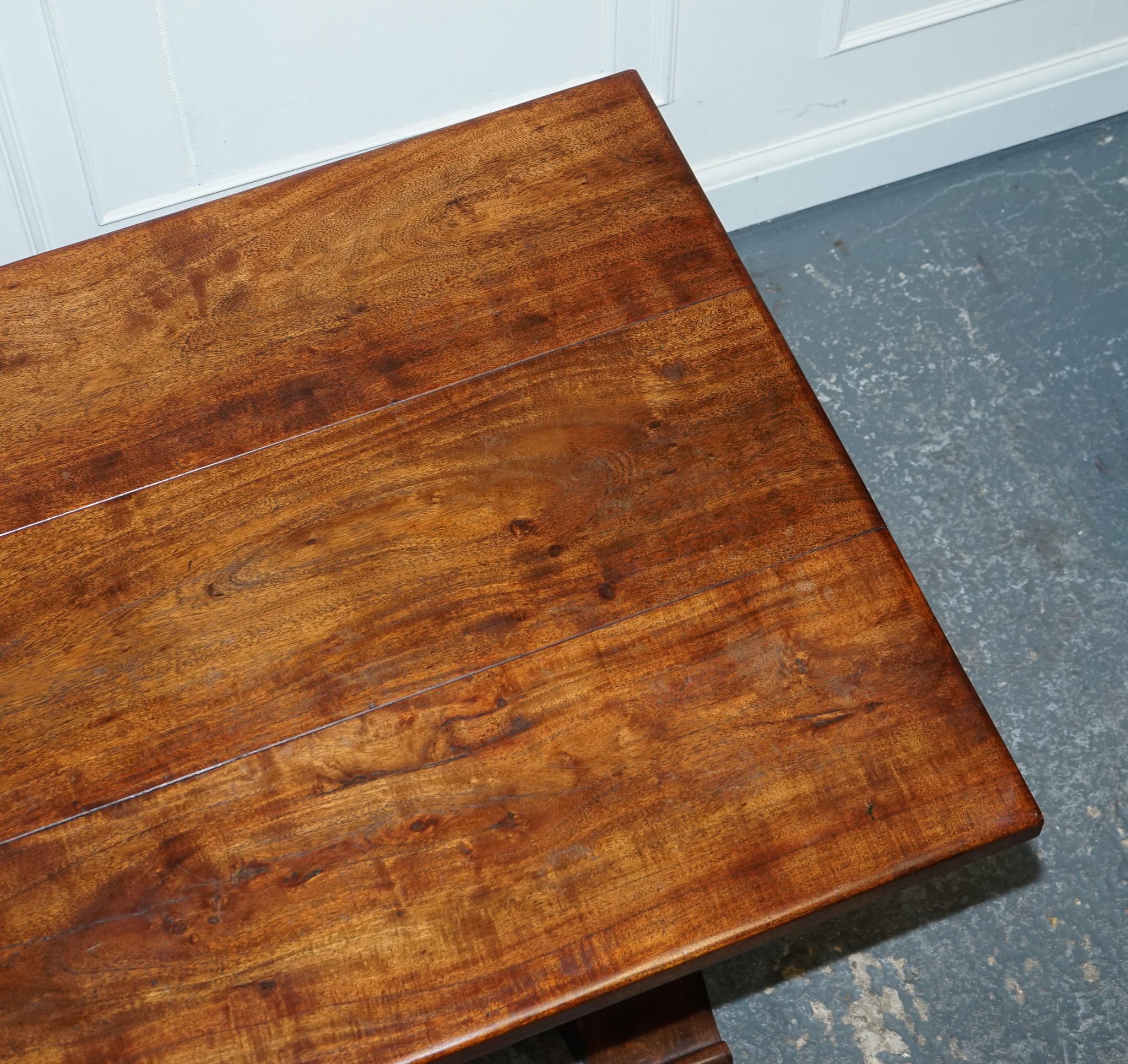 VINTAGE HARDWOOD RECTANGULAR DINiNG TABLE  185CM For Sale 2