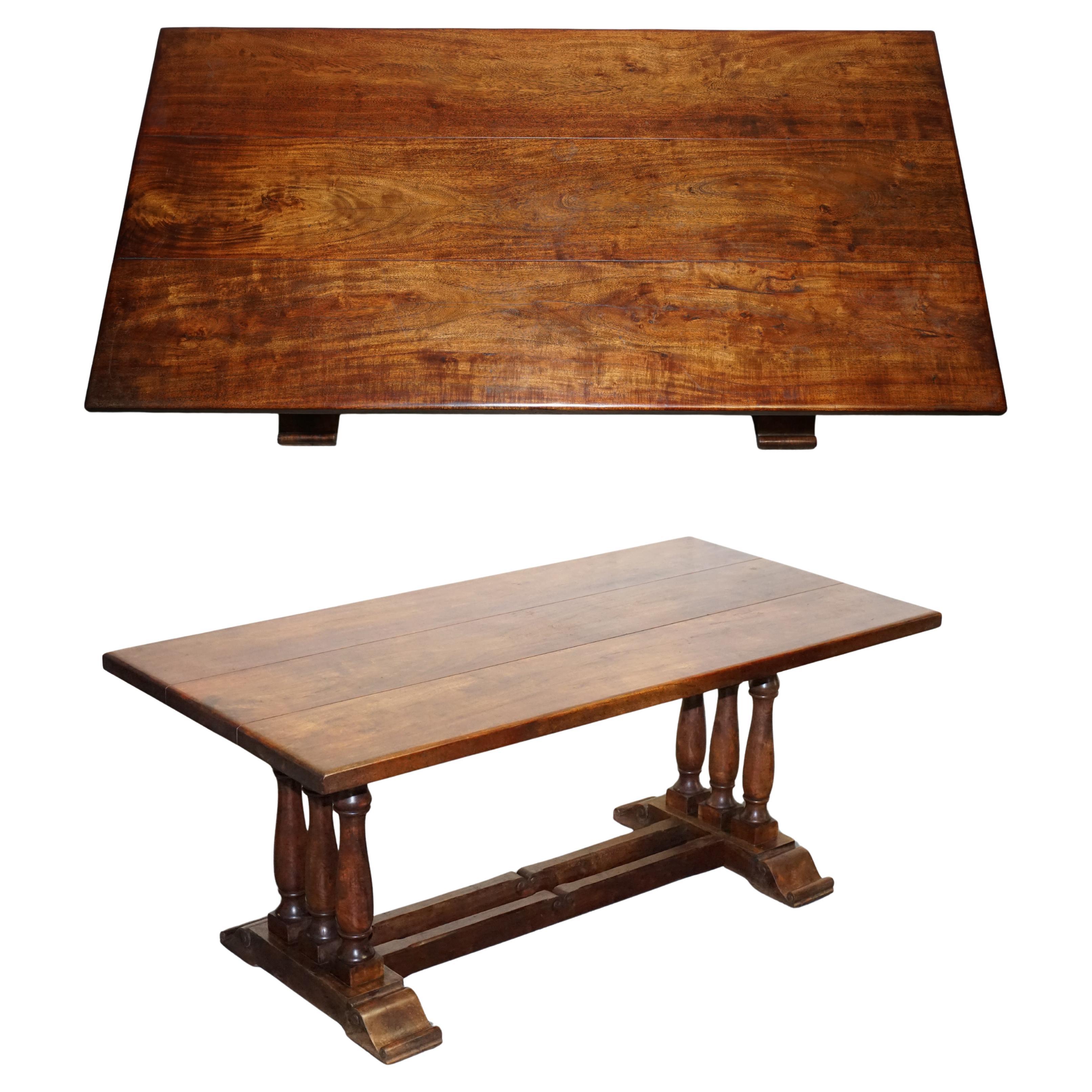 VINTAGE HARDWOOD RECTANGULAR DINiNG TABLE  185CM For Sale
