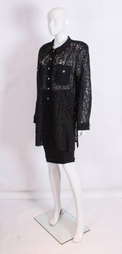 Vintage Hardy  Amies Black Evening Shirt