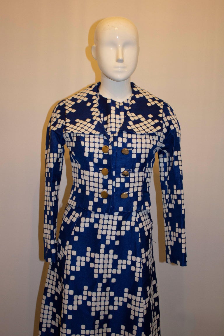 Vintage Hardy  Amies Dress and Jacket In Good Condition For Sale In London, GB