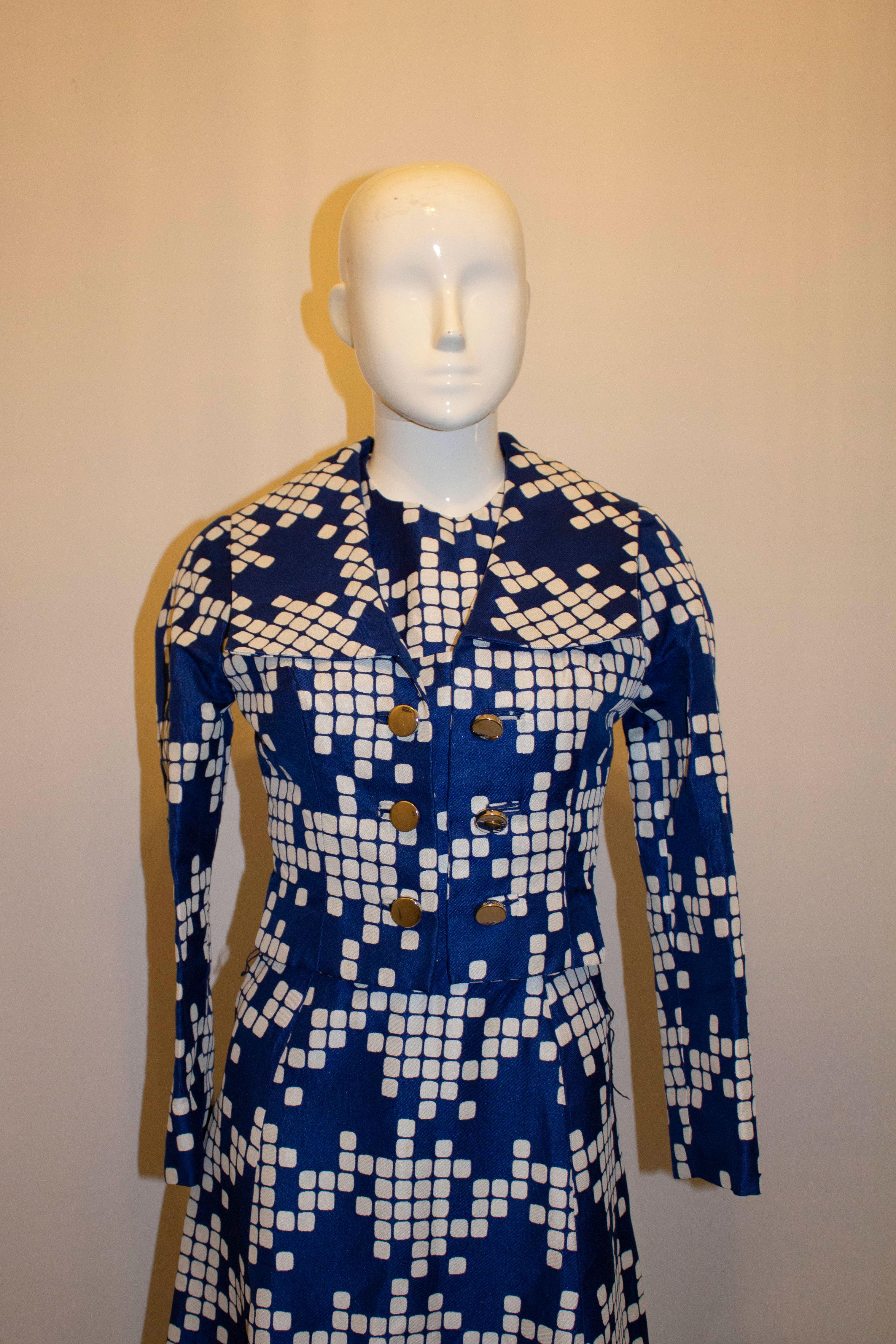 Vintage Hardy  Amies Dress and Jacket In Good Condition For Sale In London, GB