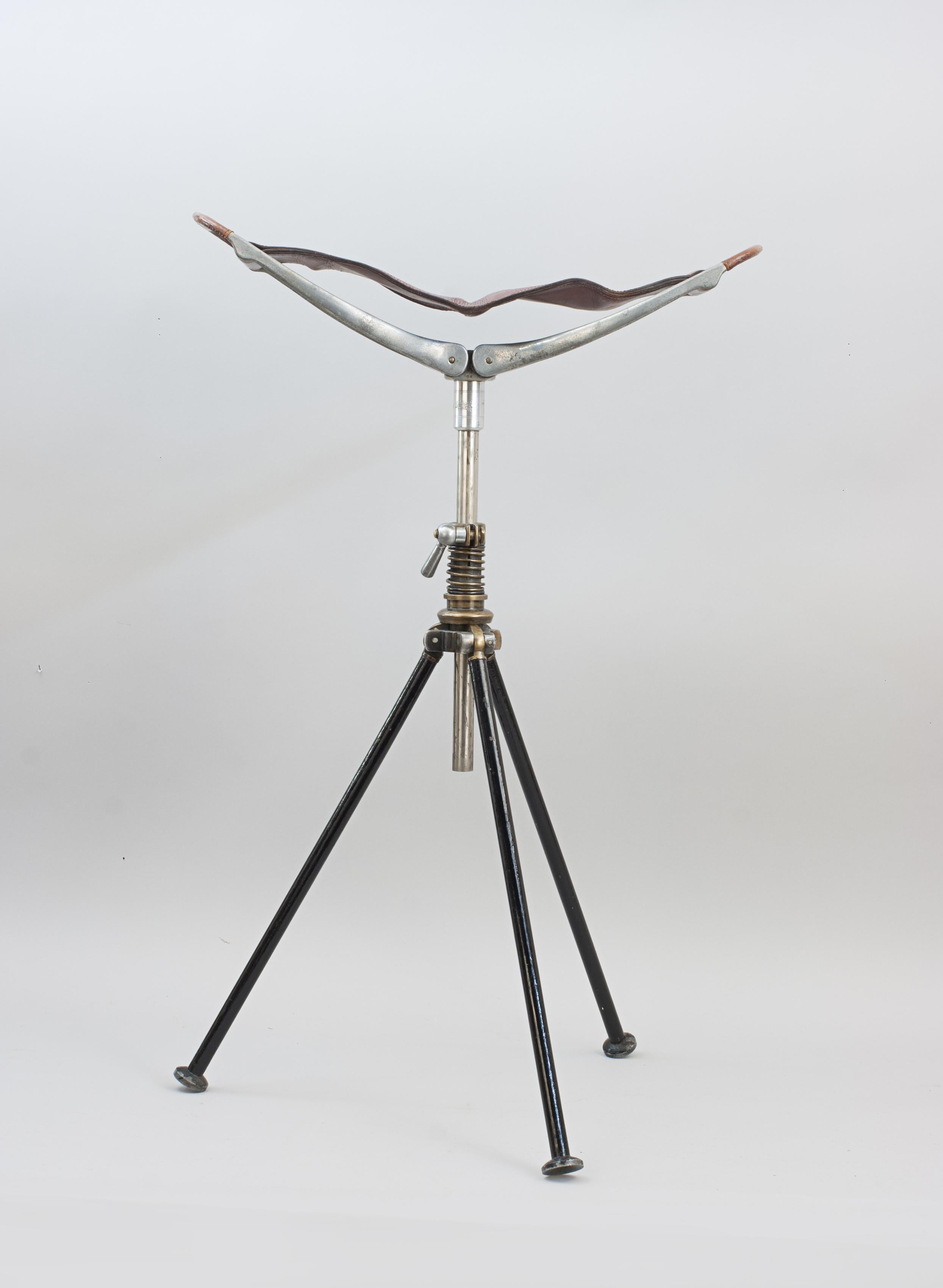 Vintage Hardy Tripod Fishing Seat, Shooting Seat, Sportsman's Walking Stick 1
