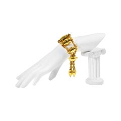 Vintage Harmon Gold Tone Dangling Bracelet, Circa 1949