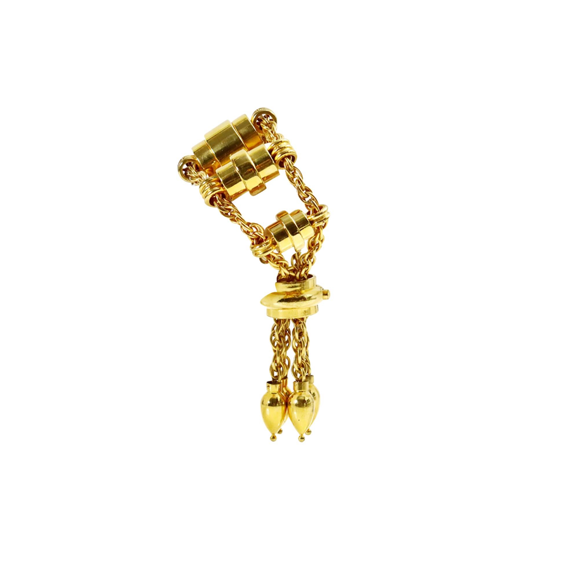 Femenino o masculino Pulsera colgante Harmon vintage en tono dorado Circa 1949 en venta