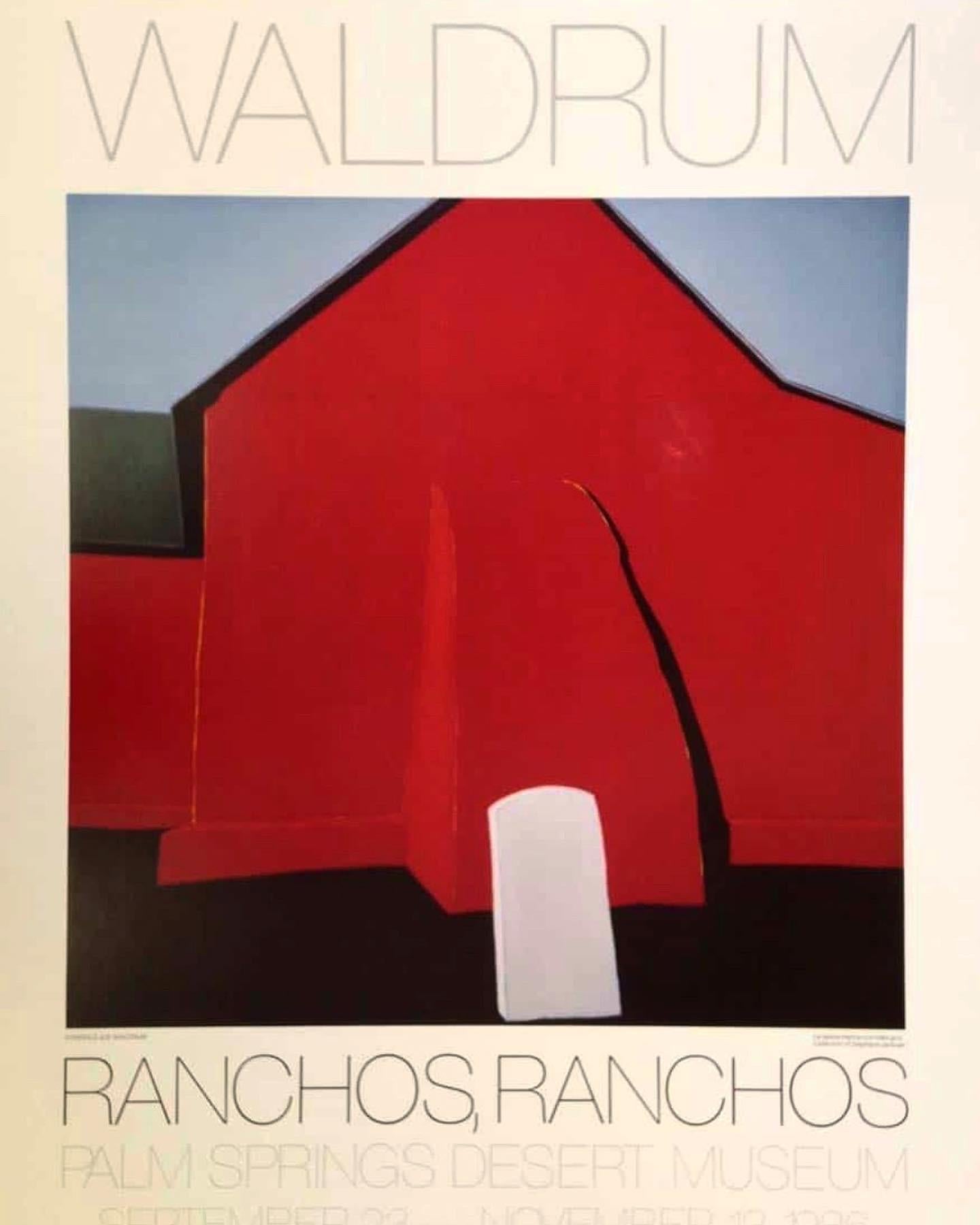 Vintage Harold Waldrum exhibition poster, framed behind glass, 1986 4