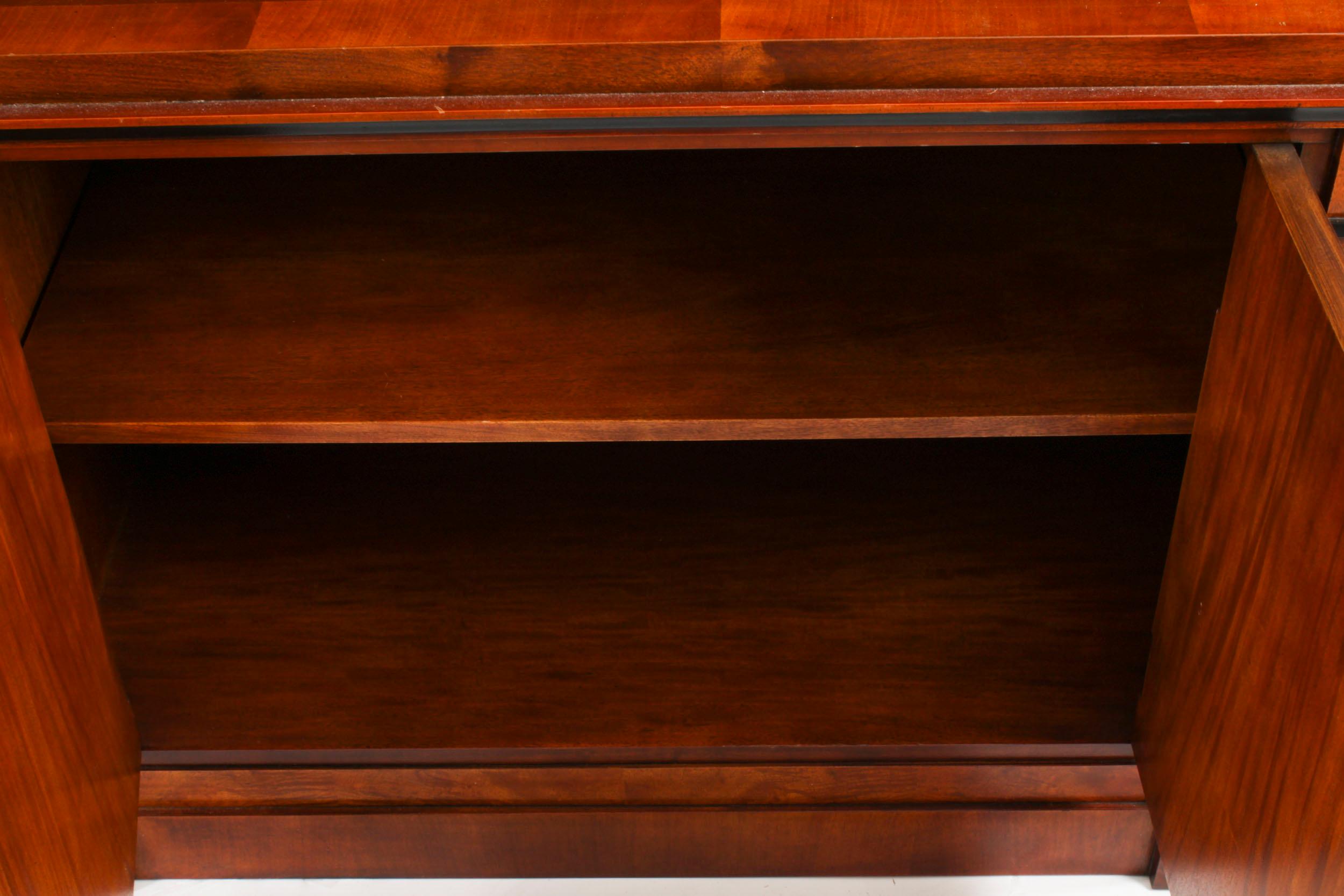 Vintage Harrods Biedermeier Satin Birch Bookcase 20th Century 10