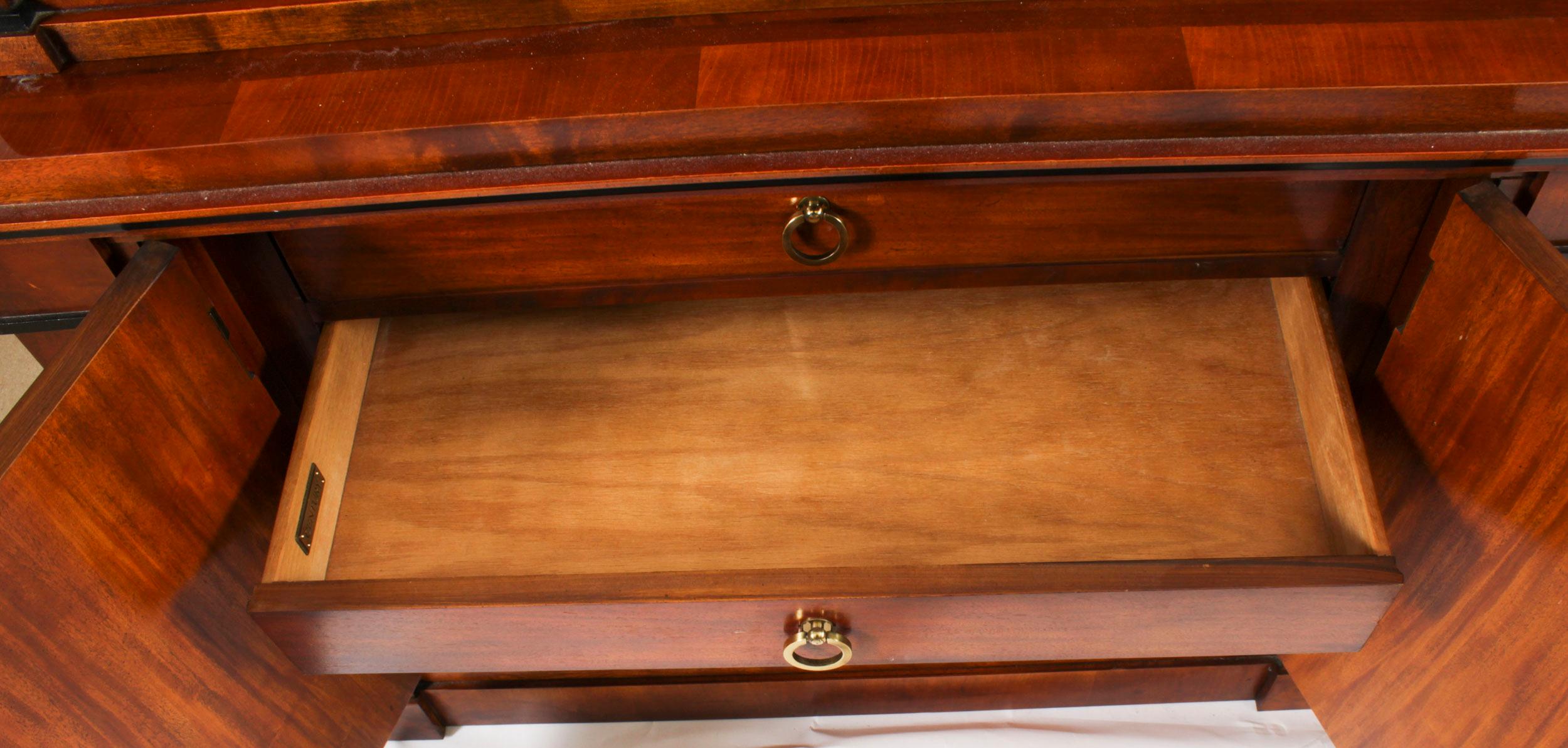 Vintage Harrods Biedermeier Satin Birch Bookcase 20th Century 11