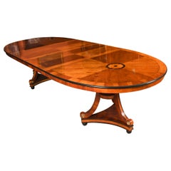 Vintage Harrods Biedermeier Satin Birch Dining Table 20th Century