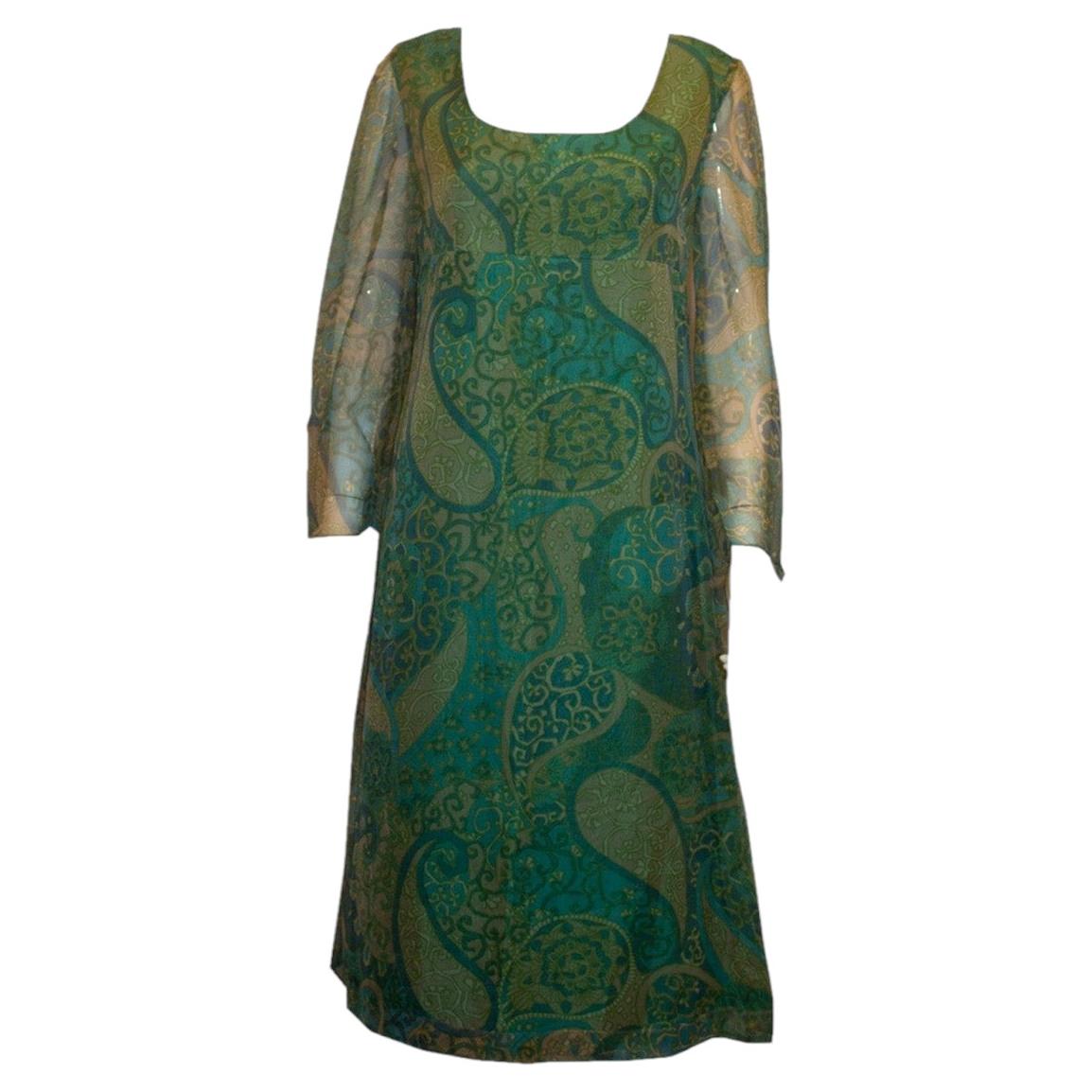 Vintage Harrods Colourful Gown For Sale