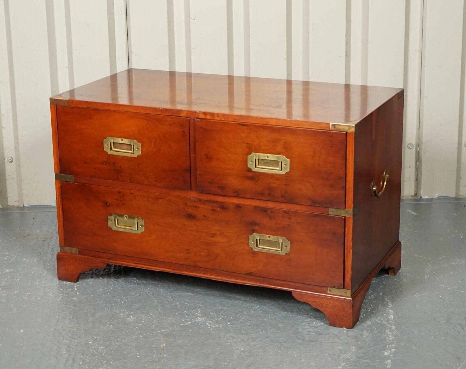 We are so excited to present to you this Lovely Harrods for Kennedy Furniture London Vintage Bevan Funnell Yew Wood Chest of Drawers.

A very well made and solid piece of furniture.

We have lightly restored this by giving it a hand clean, waxed