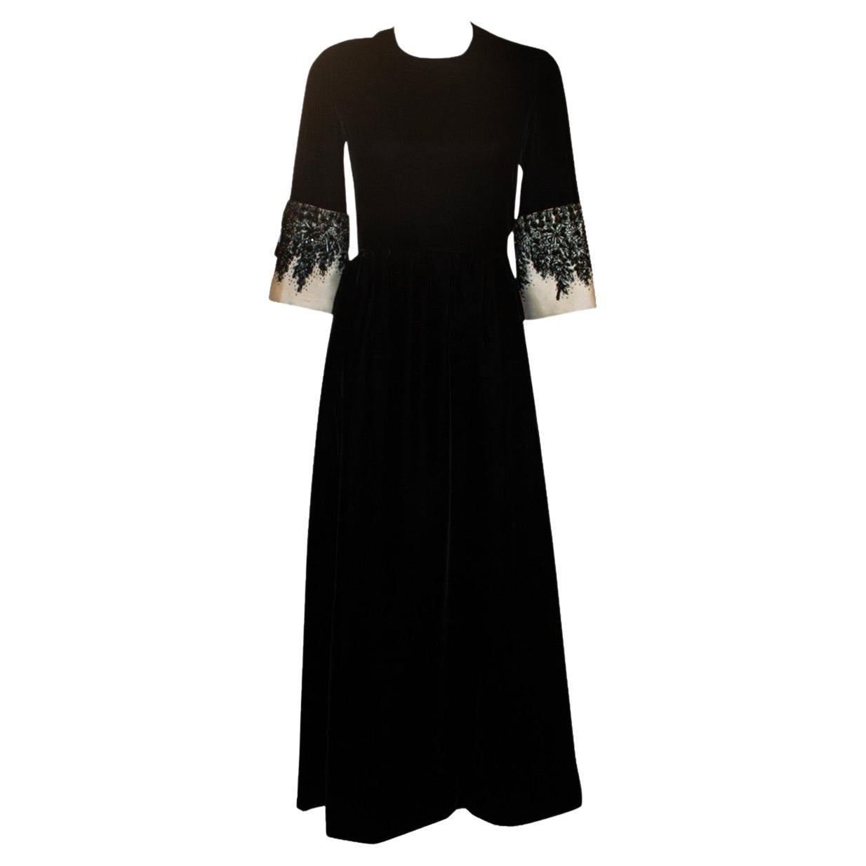 Vintage Harrods Gown with Wonderful Sleaves For Sale