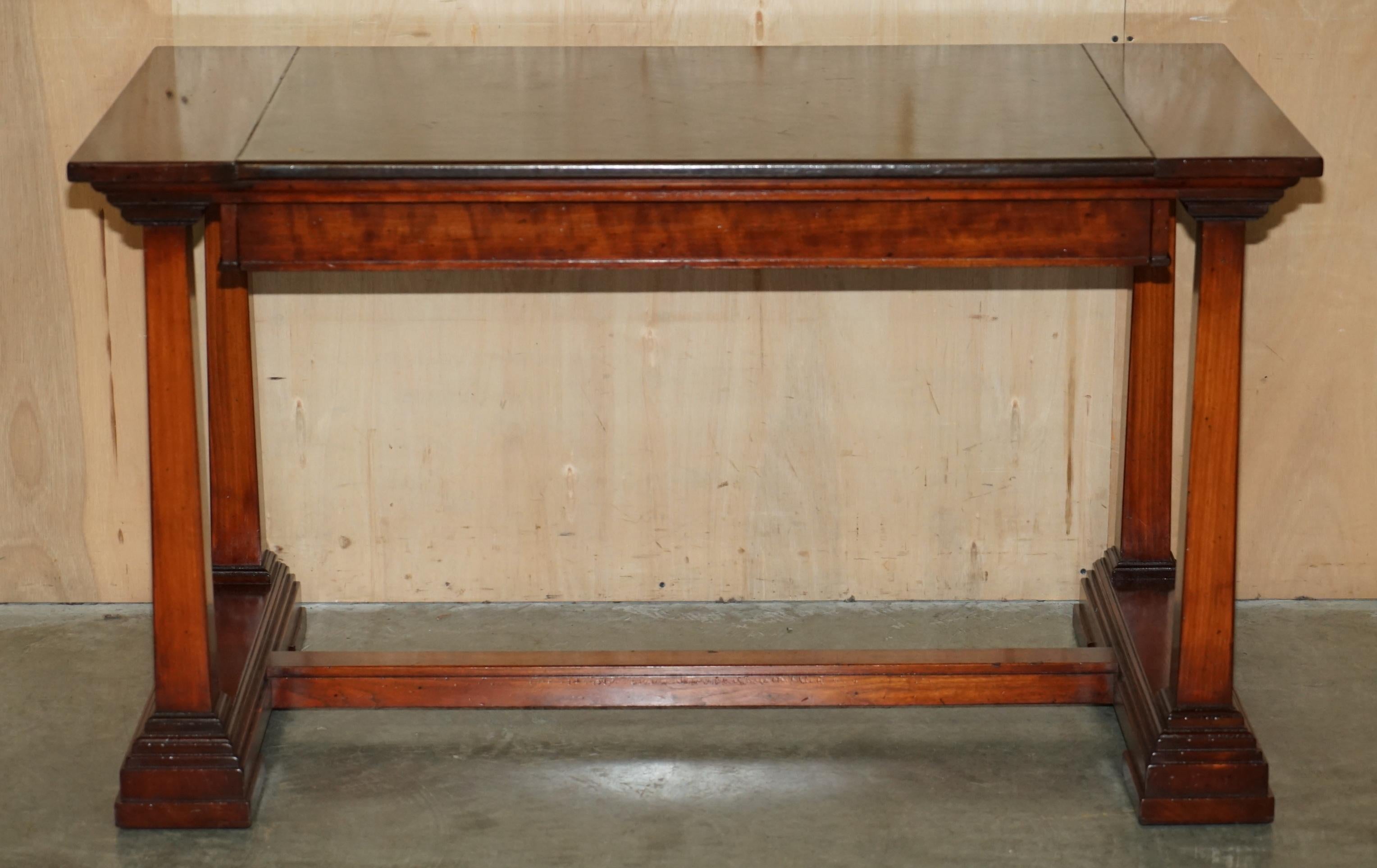VINTAGE HARRODS KENNEDY BROWN LEATHER ARITECTURAL WRiTING TABLE OR DESK im Angebot 2