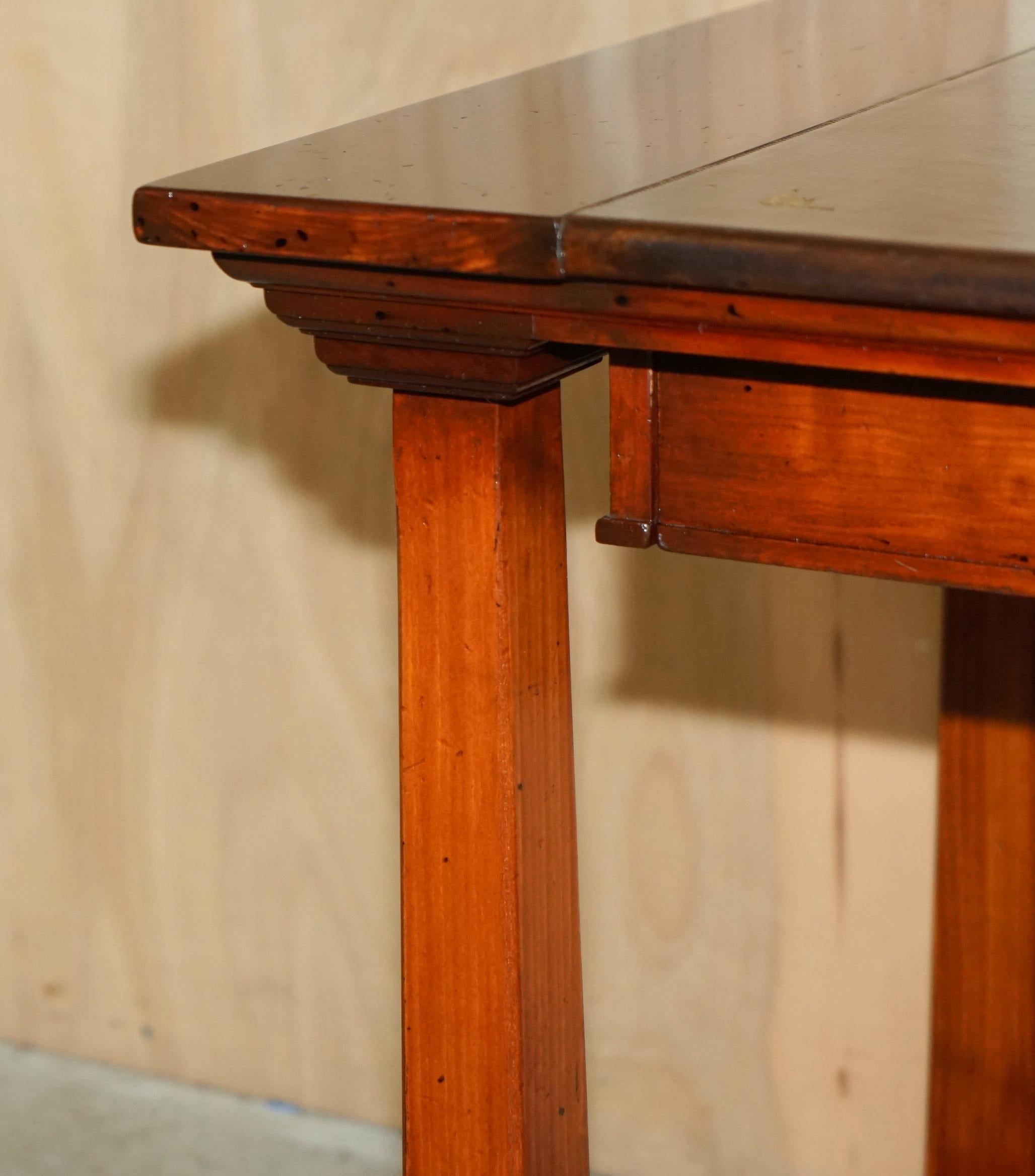 VINTAGE HARRODS KENNEDY BROWN LEATHER ARITECTURAL WRiTING TABLE OR DESK im Angebot 4